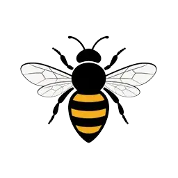 Bee Free LP logo — honeybee mark for humane live bee removal